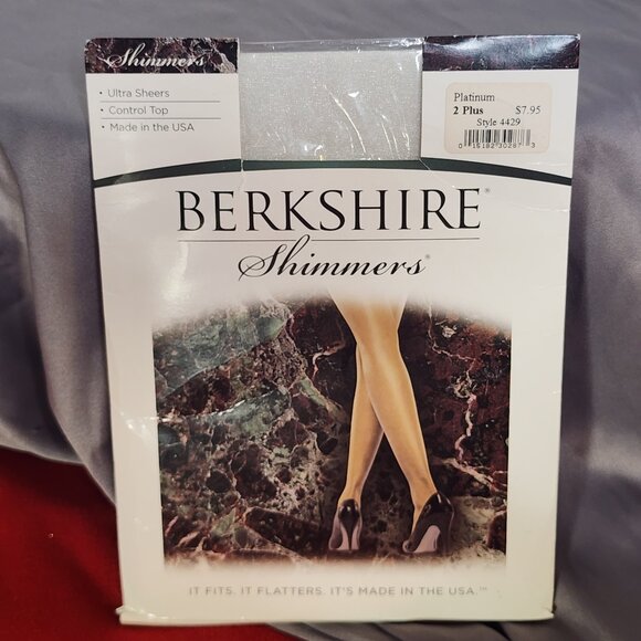 Berkshire Accessories - Berkshire Shimmers Platinum Ultra Sheer Control Top Nylon Span Cotton Pantyhose